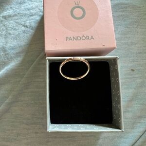 Rose gold and diamond Pandora ring